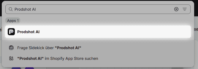Shopify App Store listing for Prodshot AI