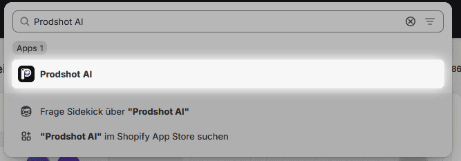 Shopify App Store listing for Prodshot AI
